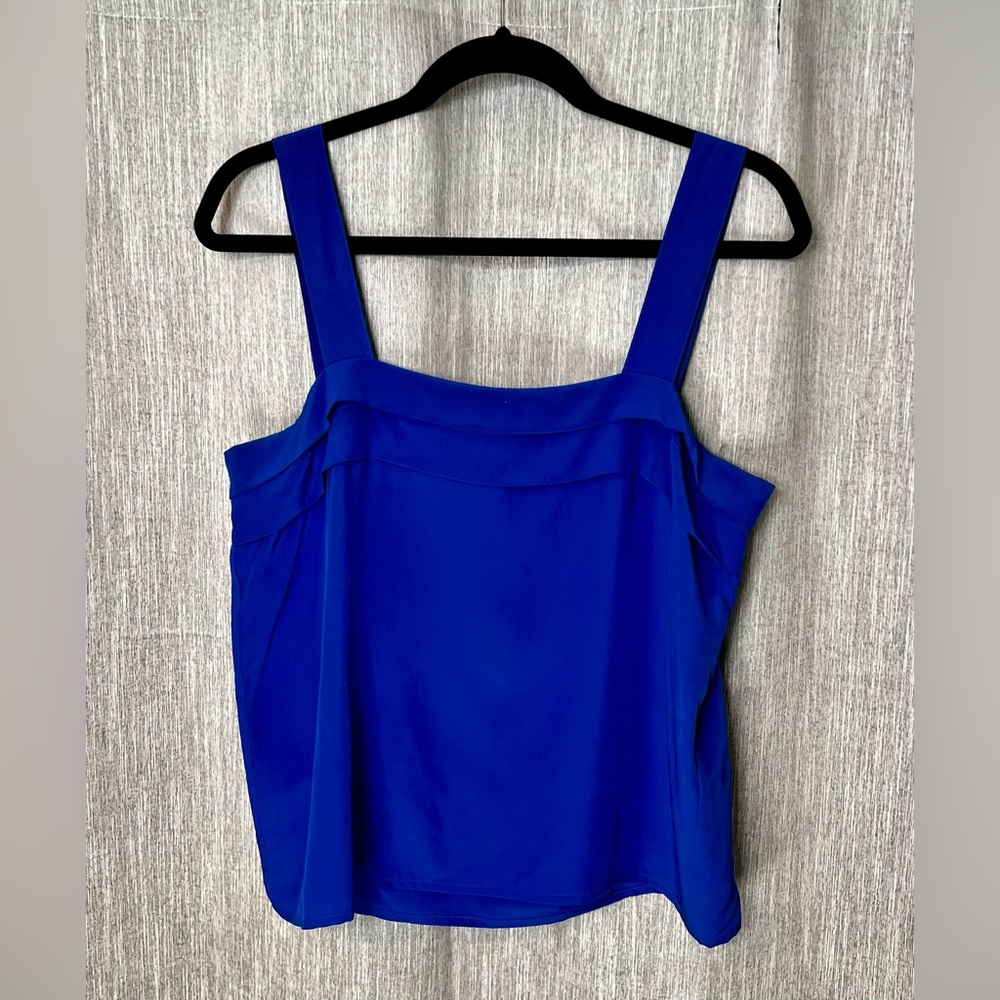 Vintage Nordstrom Gallery Blue Silk Tank Top